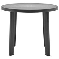 mesa de jardin  mesa de exterior de plastico gris antracita 89 cm