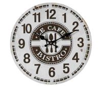 reloj de pared de madera blanca 34x34 cm