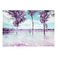 papel pintado 3d - paisaje de brezo 250x175 cm