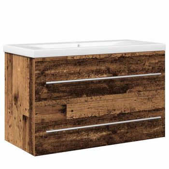 Armario De Lavabo | Gabinete De Lavabo Para Baño Con Cajón 2 Piezas 80 X 38,5 X 48 Cm