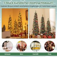 juego de 3 arboles de navidad artificiales de lapiz 120150180 cm arbol de navidad para oficina en casa
