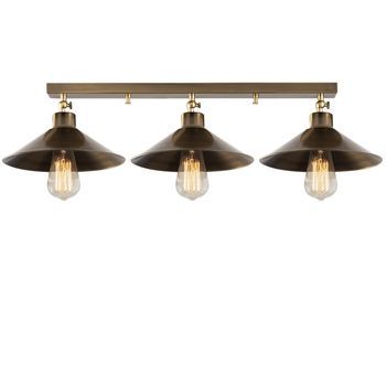 Lámpara De Techo Berceste-n-661 Oro Cobrizo Metal 80x24x17 Cm