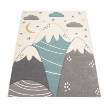 Alfombra infantil Kosmos crema 80x150 cm