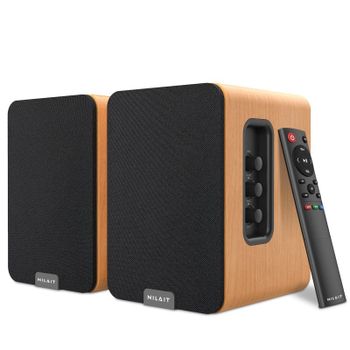 Nilait Hiphoniq Altavoces Bluetooth 80W RMS HDMI ARC, Óptico, USB, RCA y Bluetooth Marrón