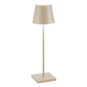 Lámpara De Mesa Led Recargable Y Regulable Poldina Pro Sand Con Duración De Batería De Hasta 12 Horas.