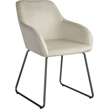 Silla De Comedor Jeane De Terciopelo, Estructura De Patín - Por Unidad Tectake