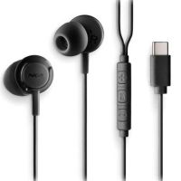 auriculares ngs cross step con cable usb-c para llamadas y multimedia microfono y control de volumen negros