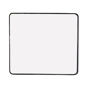 Espejo rectangular de metal negro 85x75 cm