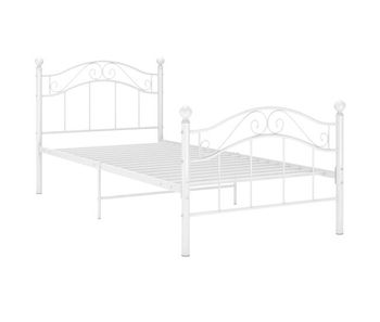 Estructura de cama de metal blanco 90x200 cm