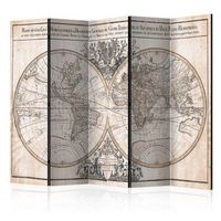 biombo - mappe-monde geo-hydrographique 225x172 cm