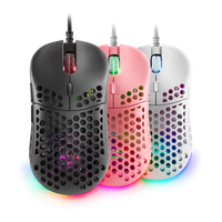 mars gaming mm55 raton gaming rgb chroma ultra-ligero 55g 12800 dpi raton pc negro rosa o blanco