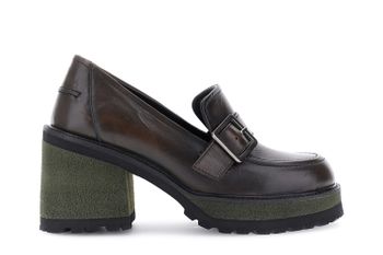 mocasines de piel con hebilla dark brown 37