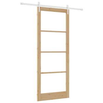 Puerta Corredera Natural 93 X 232 Cm Vidaxl