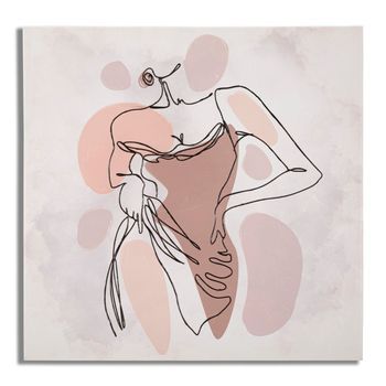 Impresión Sobre Lienzo Mujer Multicolor Cm 80x2,8x80