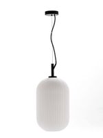 lampara colgante tosca cristal blanco mate e27 o25 cm