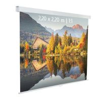 kimex pantalla de proyeccion manual 220x220m formato 11 tela blanca