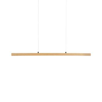 Lámpara Colgante Led Diseño Minimalista Con Mando A Distancia Regulador De Luz Madera De Roble Marrón Claro Stewarts