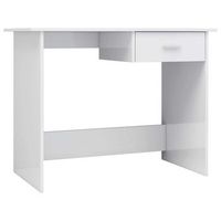escritorio de aglomerado blanco brillante 100x50x76 cm vidaxl