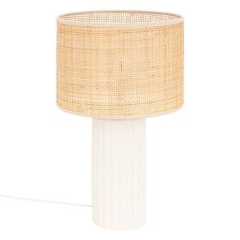 Lámpara De Cerámica Blanca Tylia H47cm