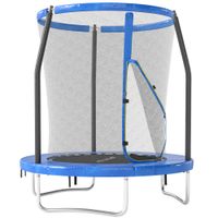 sportnow cama elastica infantil trampolin para ninos 6 anos con red de seguridad o183x200 cm azul