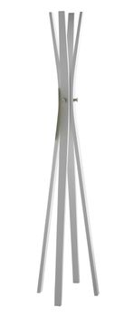 Perchero de madera de haya blanco 182x42x42 cm