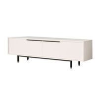 soporte de tv de madera calvin - 160 x 35 x 45 cm - blanco