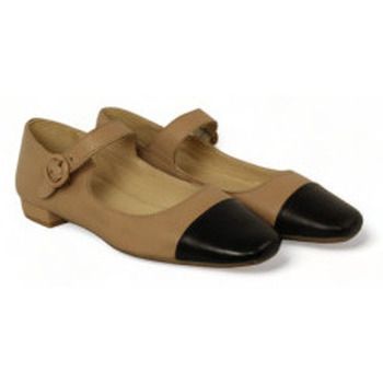 Top3 Deportivas Moda zapato combinado con punta cuadrada y hebilla tacon 2cm para mujer