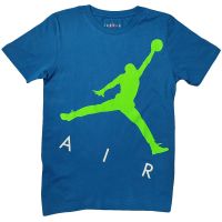 camiseta nike air jordan jumping big air azul junior