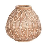 jarron boho de magnesio florero interior exterior marron claro domokos