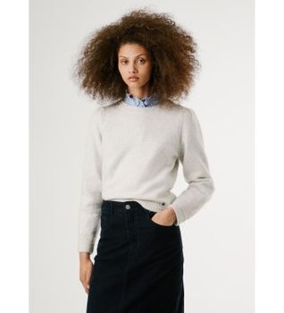 Pepe Jeans para mujer. PL7000045 Jersey Elegant blanco roto (S), Casual, Poliéster, Manga larga