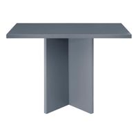 mesa de comedor cuadrada lacada mdf 3cm gris 100x100cm