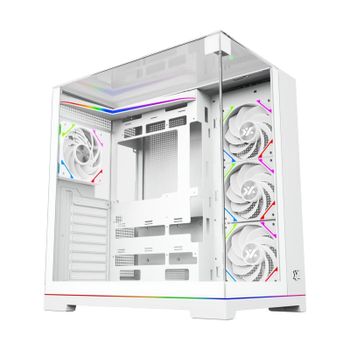 Caja PC Gaming XYZ Tesseract Cristal 3D/4x Vortex A-RGB/ATX/USB C/Negra