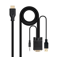 nanocable conversor vgaaudio a hdmi m-m 18 m