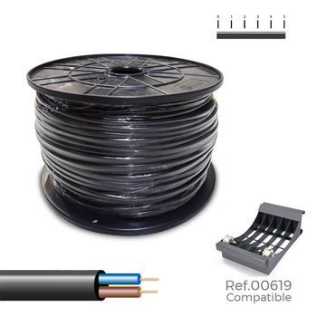 Cable Eléctrico Multicore Sediles Negro 2 X 1 Mm 300 M H05vv-f
