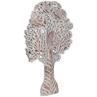 panel de madera de arbol blanco acabado artesanal 60x5x90cm