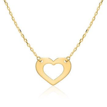 Cadena de mujer corazón de oro de 9 quilates