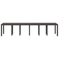 mesa de jardin  mesa de exterior marron 350 x 100 x 74 cm ratan sintetico