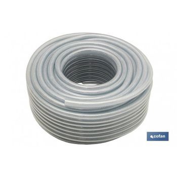 Manguera Pvc Cristal C/refuerzo 8x14mm/100m