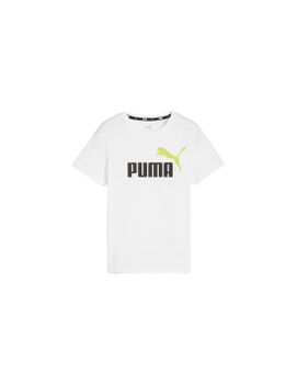 Camiseta Puma Essentials+ 2 Colour Infantil Blanco