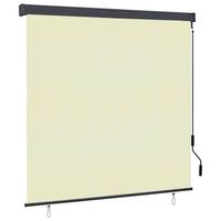 estor enrollable de exterior color crema 160x250 cm vidaxl