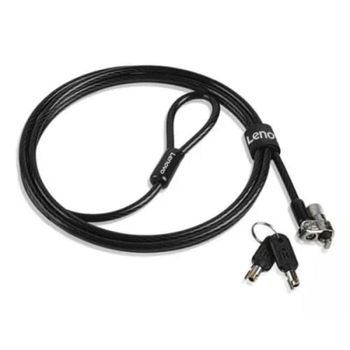 Candado Seguridad Lenovo 4XE1L68273 1,8m Kensington Llave Acero al Carbón Negro