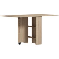 mesa plegable cocina 75x140x74 cm madera natural
