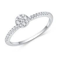 anillo clasico de plata 925 con circonita