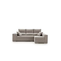 sofa chaiselongue con gran puff esmeralda gris derecha