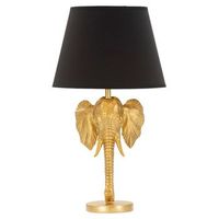 lampara de mesa de resina dorada o 32x59 cm
