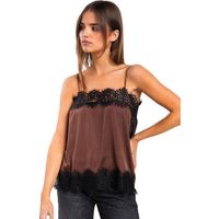 admas blusa camiseta de tirantes satin and lace para mujer