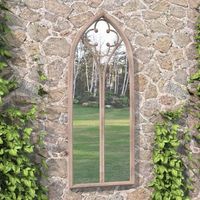 espejo decorativo  espejo de jardin arena hierro para exterior 100x45 cm cfw726034