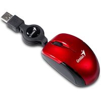 genius micro traveler v2 mini raton usb 1000 dpi rojo