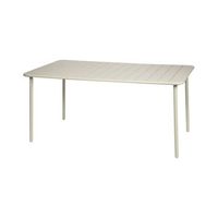mesa de jardin bistro de acero 6-8 plazas 160cm beige