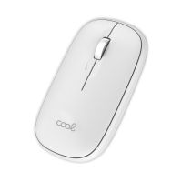 cool slim raton inalambrico 2 en 1 bluetooth  adap usb blanco